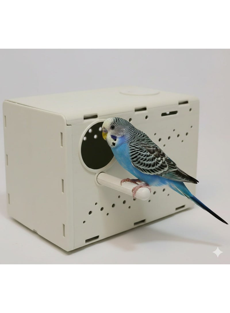 عش عصافير بلاستيكي فاخر مزود بدرج سحب وفتحات تهوية - مقاس 23×17 سم - Image 1